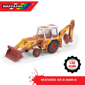 BRITAINS JCB 3C MK III BACKHOE DIGGER WITH WEATHERED EFFECT